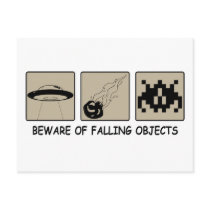 Beware of Falling Objects Postcard