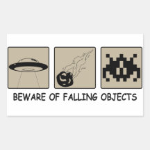 Beware of Falling Objects Stickers