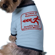 Beware of Flatulence! Dog T Shirt