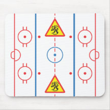 Beware of Lions Hockey Rink Mousepad