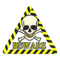 Beware Smiling Skull With Sunglasses