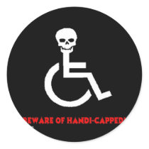 Beware Round Stickers