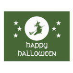 Bewitching Halloween Postcard, Green