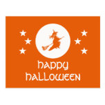 Bewitching Halloween Postcard, Orange