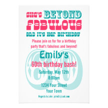 Beyond Fabulous 60th Birthday Invitation