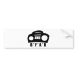 BFAB ~ Born from a boombox Bumper Stickers