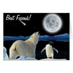BFF Best Friends Forever POLAR BEAR & PEGUIN Card