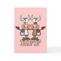 BFF cow best friends forever buddies Greeting Card