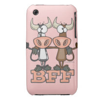 BFF cow best friends forever buddies Iphone 3 Cover