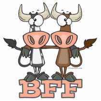 BFF cow best friends forever buddies Photo Sculptures