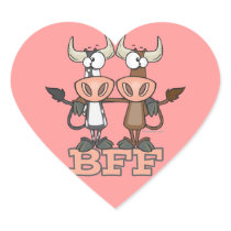 BFF cow best friends forever buddies Stickers