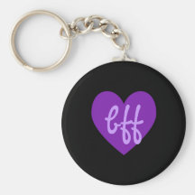 bff dans le pourpre porte-clef