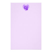 bff in Purple stationery