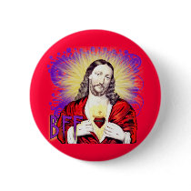 BFF Jesus Christ Pinback Buttons