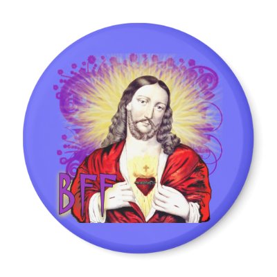 BFF Jesus Christ Fridge Magnet by greenbaby