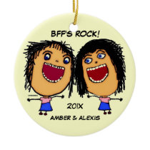 BFF's Rock Cartoon Ornament