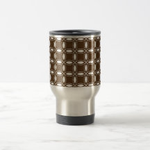 Bhocolate Brown and White Geometric Pattern Pt36 Mug