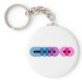 Bi Morse Code Bar Keychain