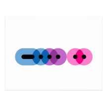 Bi Morse Code Bar Postcard
