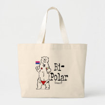 Bi-Polar Bear Canvas Bag