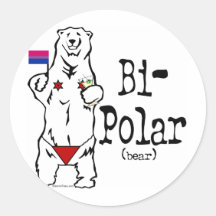 Bi-Polar Bear Stickers