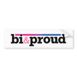 Bi&proud White Bumper Sticker
