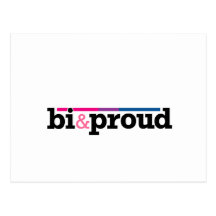Bi&proud White Postcard