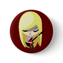 Biana the Blonde Bassist Buttons