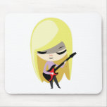 Biana the Blonde Bassist Mouse Pad