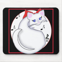 Bianca Toon Kitty Music Mousepad