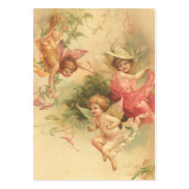 Bible Card-Vintage Angels verse on back Business Card Templates