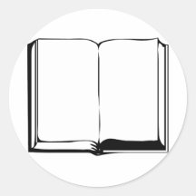 Bible noire fond blanc round sticker