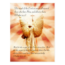 Bible passage, angel of the Lord Postcards