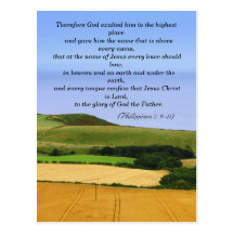Bible passage, landscape postcards