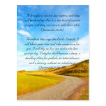 Bible passage, the road and blue sky postcards