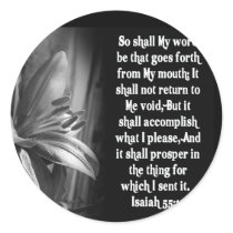BIBLE SCRIPTURE ISAIAH 55:11 STICKER