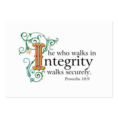 Bible Scriptures on Trust and Integrity.. Business Card Template by kingdomkiddo