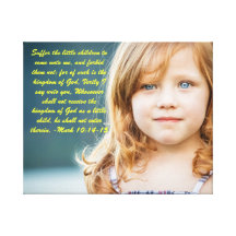 Bible Verse about children Canvas Prints