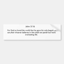 bible verse bumper sticker.