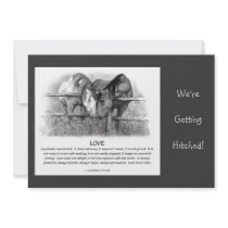 BIBLE VERSE: WEDDING INVITE: HORSES, PENCIL