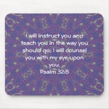 Bible Verses Inspirational Quote Psalm 32:8 Mouse Pad