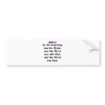Bible Verses - John 1:1 Bumper Stickers
