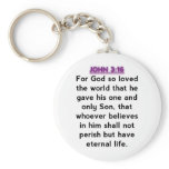 Bible Verses - John 3:16 keychains