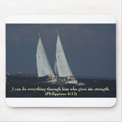 Bible Versus Series - Philippians 4:13 Mouse Mat by GoodAmazon