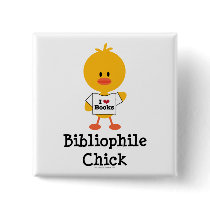 Bibliophile Chick Button