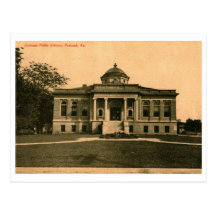 Bibliothèque, Paducah, cru du Kentucky Cartes Postales