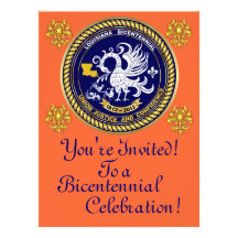 Bicentennial 6.5" x 8.75"  Important Notes Below Invitation