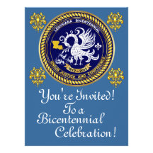 Bicentennial 6.5" x 8.75"  Important Notes Below Personalized Announcements