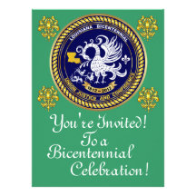Bicentennial 6.5" x 8.75"  Important Notes Below Personalized Invite