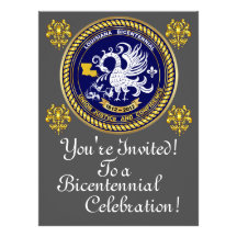 Bicentennial 6.5" x 8.75"  Important Notes Below Custom Invite